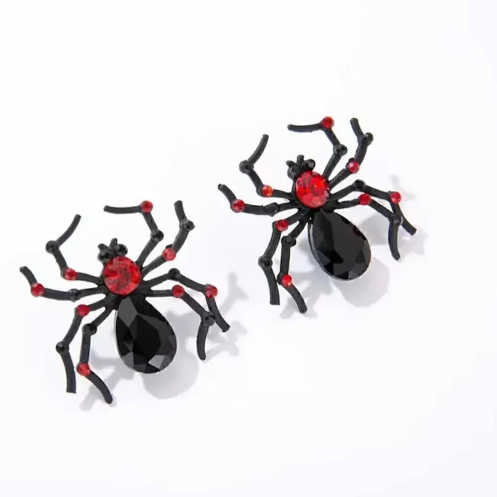 EARRINGS! HALLOWEEN! Spider Gemstone Earrings, Halloween! BNWT Super cute!!